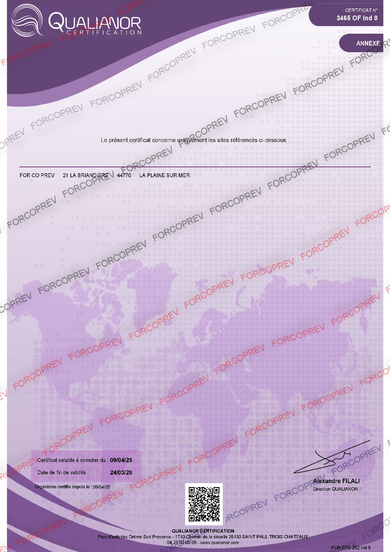 Contactez Forcoprev